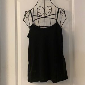 Simple Black Tank Top with Criss Cross chest